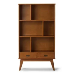 Tierney Solid Hardwood Mid Century Wide Bookcase and Storage Unit - Wyndenhall Teak -My Book Perch Sales Store unnamed file 3663