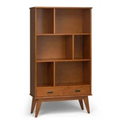 Tierney Solid Hardwood Mid Century Wide Bookcase and Storage Unit - Wyndenhall Teak -My Book Perch Sales Store unnamed file 3665