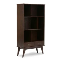 Tierney Solid Hardwood Mid Century Wide Bookcase and Storage Unit - Wyndenhall Teak -My Book Perch Sales Store unnamed file 3666