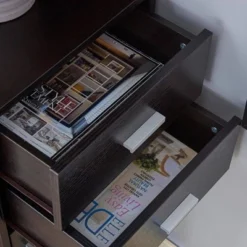 70.75" Julisse 3 Shelf Corner Bookcase - miBasics Walnut Oak -My Book Perch Sales Store unnamed file 3688