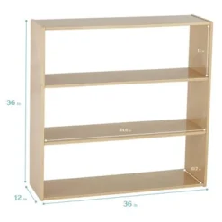 ECR4Kids Birch Streamline 2-Shelf Storage Cabinet without Back