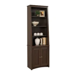 Tall Slant-Back Bookcase with 2 Shaker Doors Espresso - Prepac -My Book Perch Sales Store unnamed file 3736