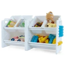 UNiPLAY Toy Organizer With 6 Removable Storage Bins and Block Play Panel, Multi-Size Bin Organizer -My Book Perch Sales Store unnamed file 376