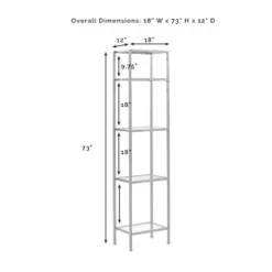 73" Aimee Narrow Etagere Oil Rubbed Bronze - Crosley -My Book Perch Sales Store unnamed file 3768