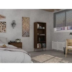 Rockefeller 4 Shelf Bookcase - Manhattan Comfort Black -My Book Perch Sales Store unnamed file 3816