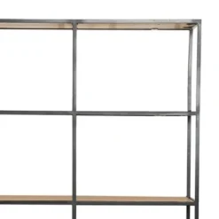 My Book Perch Sales Store 19 74" Metal Etagere with 4 Drawers and 4 Shelves Brown/Black - Benzara