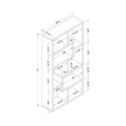 71" Highpoint Bookcase - HOMES: Inside + Out White -My Book Perch Sales Store unnamed file 3845