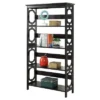 Breighton Home Omega 5 Tier Bookcase 59.75" - Convenience Concepts® Black