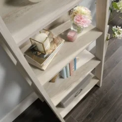 71" 5 Shelf Trestle Bookshelf Chalked Chestnut - Sauder -My Book Perch Sales Store unnamed file 3965