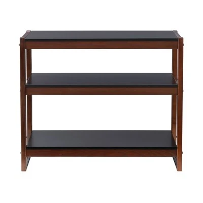 29.5" Sierah Low Bookcase - Linon Black/walnut 4 29.5" Sierah Low Bookcase - Linon Black/walnut - Image 2