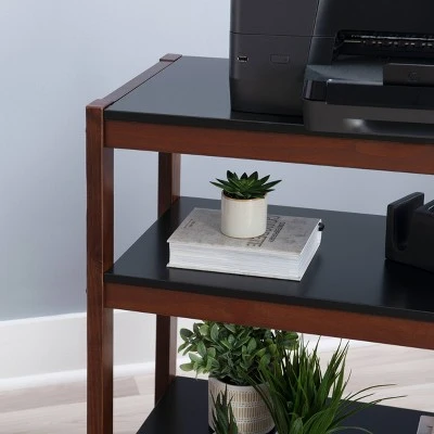 29.5" Sierah Low Bookcase - Linon Black/walnut 9 29.5" Sierah Low Bookcase - Linon Black/walnut - Image 7