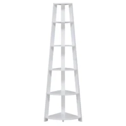 Breighton Home Newport 5 Tier Corner Bookshelf - Johar Furniture Gray -My Book Perch Sales Store unnamed file 4006