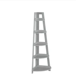 Kids' 5 Tier Corner Ladder Shelf - RiverRidge Home Gray