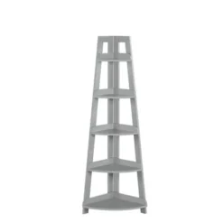 Kids' 5 Tier Corner Ladder Shelf - RiverRidge Home Gray -My Book Perch Sales Store unnamed file 4028