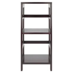 29.21" 2 Tier Leo Shelf Storage or Bookshelf Narrow Espresso Finish - Winsome