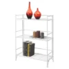 33" 3 Tier Wide Folding Metal Shelf White - Breighton Home -My Book Perch Sales Store unnamed file 4091