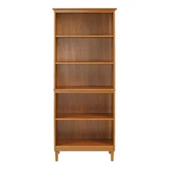 70" Murray High Rise Solid Wood Bookcase - Saracina Home White