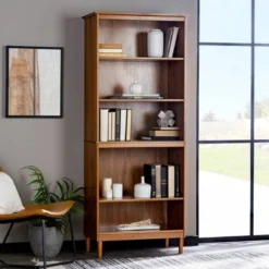 70" Murray High Rise Solid Wood Bookcase - Saracina Home White -My Book Perch Sales Store unnamed file 4095