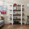 62.4" Talia 5 Shelf Bookcase Walnut/White - miBasics -My Book Perch Sales Store unnamed file 4103