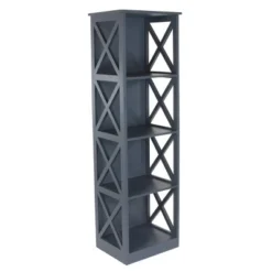 Contemporary 4 Tier Wooden Shelf - Olivia & May Gray