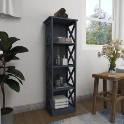 Contemporary 4 Tier Wooden Shelf - Olivia & May Gray -My Book Perch Sales Store unnamed file 4127