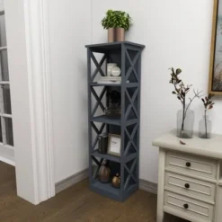 Contemporary 4 Tier Wooden Shelf - Olivia & May Gray -My Book Perch Sales Store unnamed file 4128