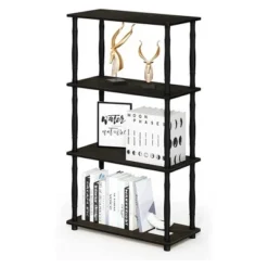 Furinno Turn-N-Tube 4 Tier Multipurpose Open Wood Display Shelf and Bookcase for Living Room, Dining Room, Bedroom, and Office Spaces, Espresso Black -My Book Perch Sales Store unnamed file 4147