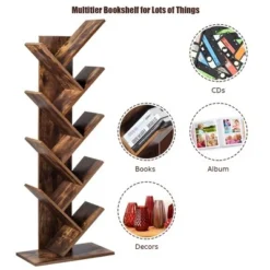 Costway Tree Bookshelf 8-Tier Bookcase Free Standing Book Rack Display Stand -My Book Perch Sales Store unnamed file 415