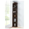 77" Pella Contemporary Corner Display Shelf Dark Walnut - HOMES: Inside + Out -My Book Perch Sales Store unnamed file 4280