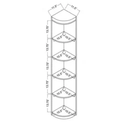 77" Pella Contemporary Corner Display Shelf Dark Walnut - HOMES: Inside + Out -My Book Perch Sales Store unnamed file 4282