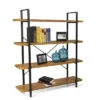 54.72" Urban 4 Tier Shelf Woodgrain Black - Atlantic -My Book Perch Sales Store unnamed file 4325