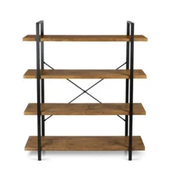54.72" Urban 4 Tier Shelf Woodgrain Black - Atlantic -My Book Perch Sales Store unnamed file 4327