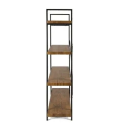 54.72" Urban 4 Tier Shelf Woodgrain Black - Atlantic -My Book Perch Sales Store unnamed file 4328