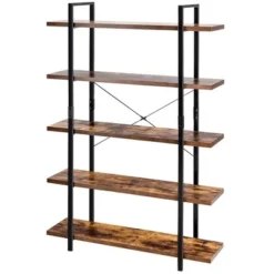 Costway 5-Tier Bookshelf Industrial Bookcase Open Storage Shelf Display Rack -My Book Perch Sales Store unnamed file 433