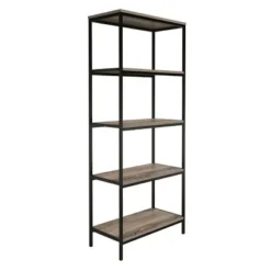 Lavish Home 5-Tier Open Industrial Style Wooden Bookshelf, Gray Woodgrain -My Book Perch Sales Store unnamed file 4374