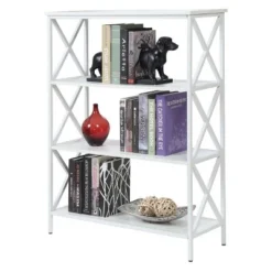 42" Tucson 4 Tier Bookcase White - Breighton Home