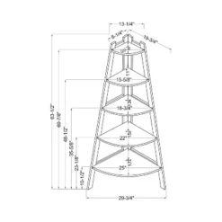 63.25" Lynch 5 Shelf Corner Bookcase - HOMES: Inside + Out White -My Book Perch Sales Store unnamed file 4423