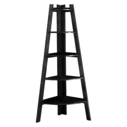 63.25" Lynch 5 Shelf Corner Bookcase - HOMES: Inside + Out White -My Book Perch Sales Store unnamed file 4425