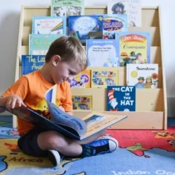 ECR4Kids Birch Hardwood Single-Sided Bookcase Display Stand for Kids, 5 Shelves, Natural Finish -My Book Perch Sales Store unnamed file 4451