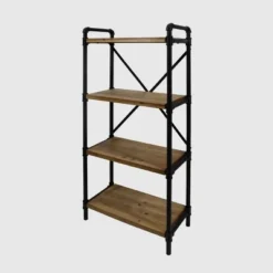 Greenwood Industrial Iron Four Shelf Bookcase - Christopher Knight Home Gray/pewter Finish -My Book Perch Sales Store unnamed file 4488