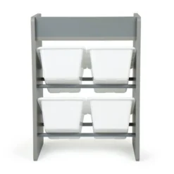 Kids' End Table Nightstand with 4 Storage Bins - Humble Crew Natural/white -My Book Perch Sales Store unnamed file 45