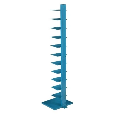 Meiyi Furniture SEI Furniture HZ9491 65 Inch Freestanding Adjustable 12 Tier Modern Metal Spine Tower Book Media Shelf Decor Organizer Storage Case, Blue 3 Meiyi Furniture SEI Furniture HZ9491 65 Inch Freestanding Adjustable 12 Tier Modern Metal Spine Tower Book Media Shelf Decor Organizer Storage Case, Blue