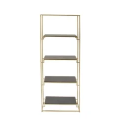 63" Metal and Glass 4 Tiered Book Shelf Gold - Olivia & May -My Book Perch Sales Store unnamed file 4516
