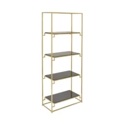 63" Metal and Glass 4 Tiered Book Shelf Gold - Olivia & May -My Book Perch Sales Store unnamed file 4517