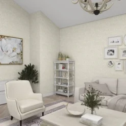 55" Metal and Wood 5 Tiered Wall Shelf White - Olivia & May -My Book Perch Sales Store unnamed file 4539