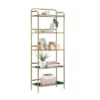 63" Coral Cape Bookcase with Metal and Glass Satin Gold - Sauder -My Book Perch Sales Store unnamed file 4546