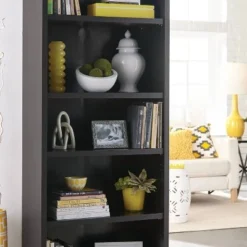 72.77" 5 Shelf Bookcase Black/Walnut - ClosetMaid -My Book Perch Sales Store unnamed file 4582