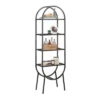 70" Boulevard Café Oval Open Shelving with Vintage Oak Accents Black - Sauder -My Book Perch Sales Store unnamed file 4602