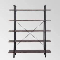 Kodiak Industrial 5 Tier Shelf - Christopher Knight Home Gray -My Book Perch Sales Store unnamed file 4608