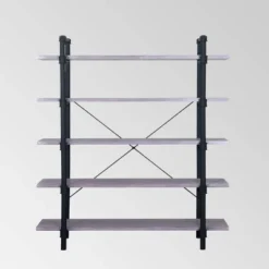Kodiak Industrial 5 Tier Shelf - Christopher Knight Home Gray -My Book Perch Sales Store unnamed file 4611